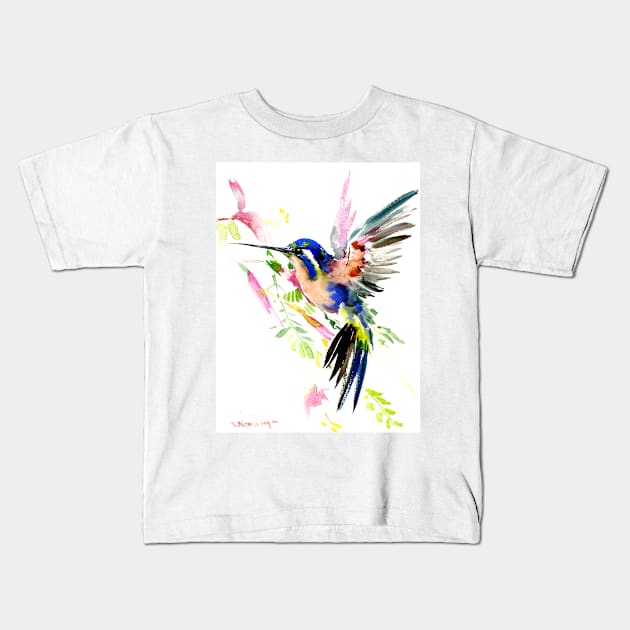 Flying Hummingbird Kids T-Shirt by surenart